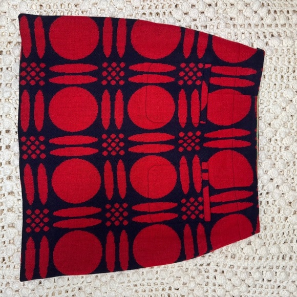 Boden Red and Black Patterned Skirt - Picture 3 of 8